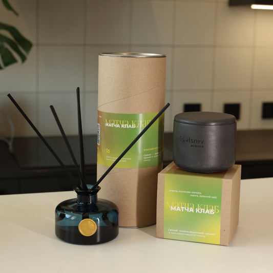 Аромадифузор «Матча Клаб», 100 мл — матча, кокос і манго