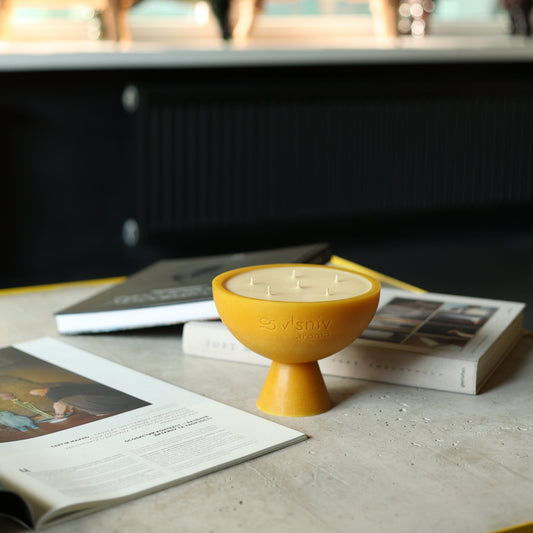 Соєва свічка «Aura» чаша, 520 г — аромат морської солі та жасмину