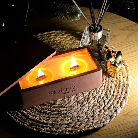 Соєва свічка «Побачення із собою» ванночка, 320 г — груша, пачулі та білий мускус