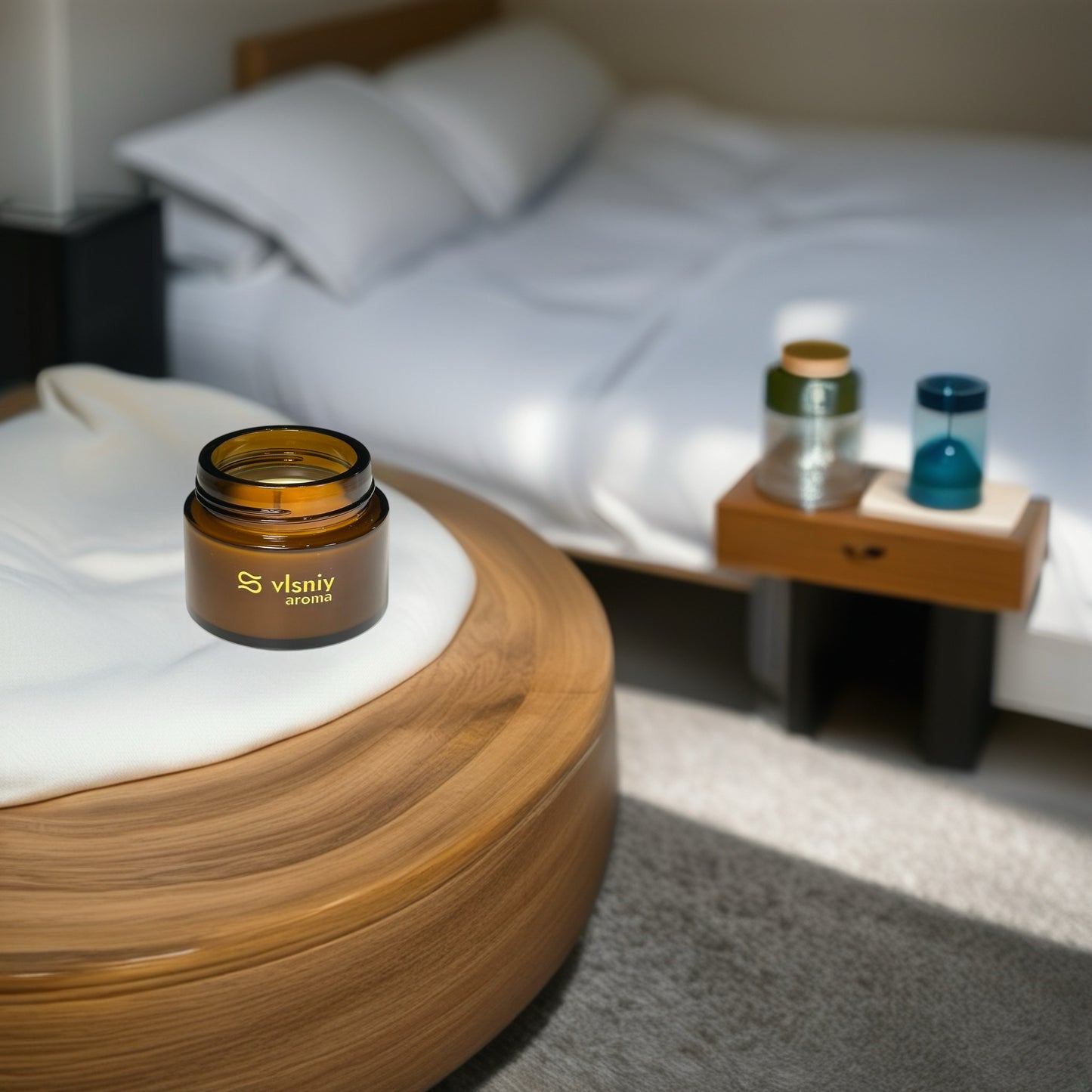 Соєва свічка «Digital Detox» міні, скляна, 80 г — аромат яблука, кориці та ванілі