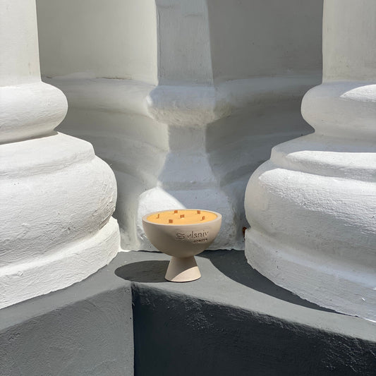 Соєва свічка «На межі вигорання» чаша, 520 г — меліса, кедр і персик