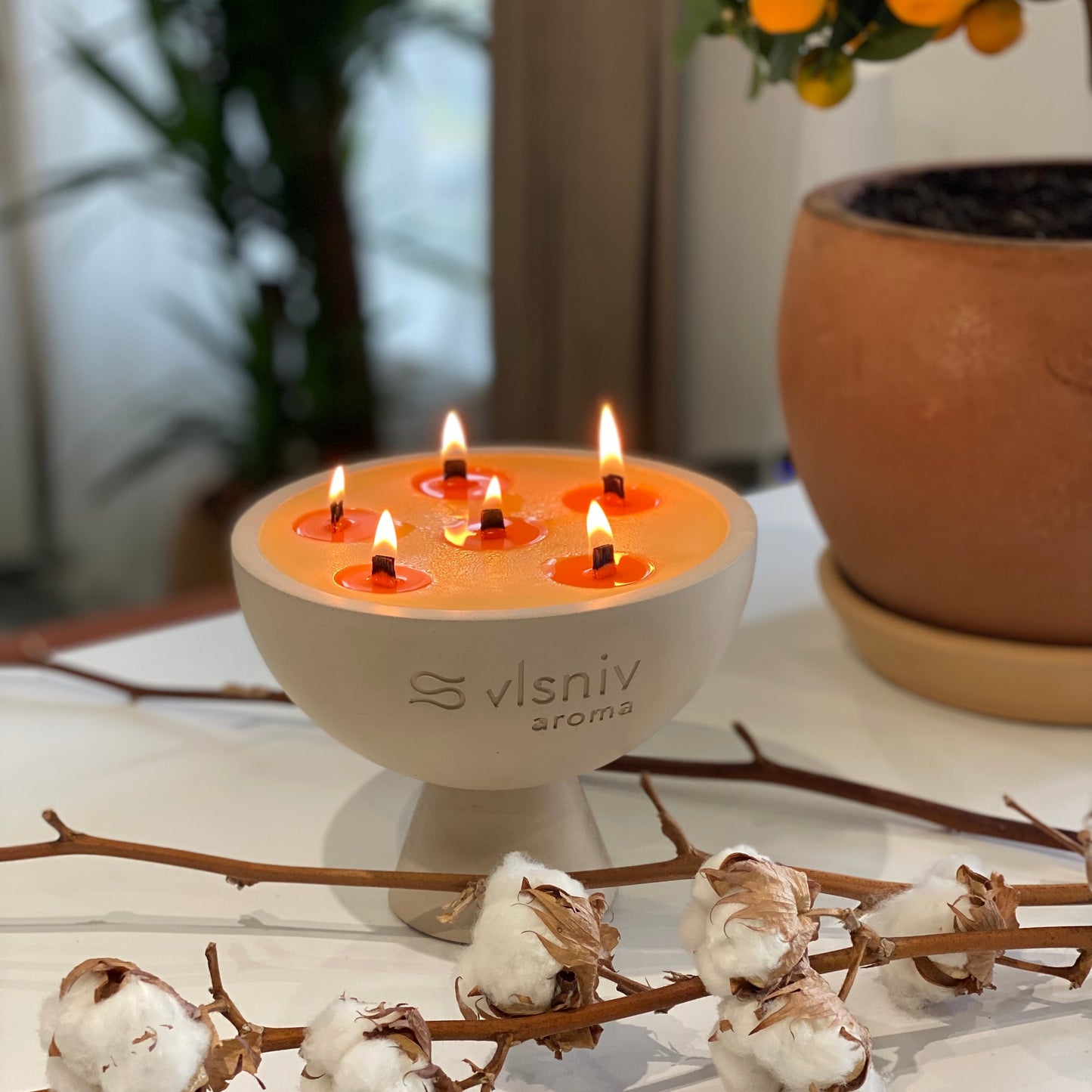 Соєва свічка «Без тривоги» чаша, 520 г — аромат мирри та уду