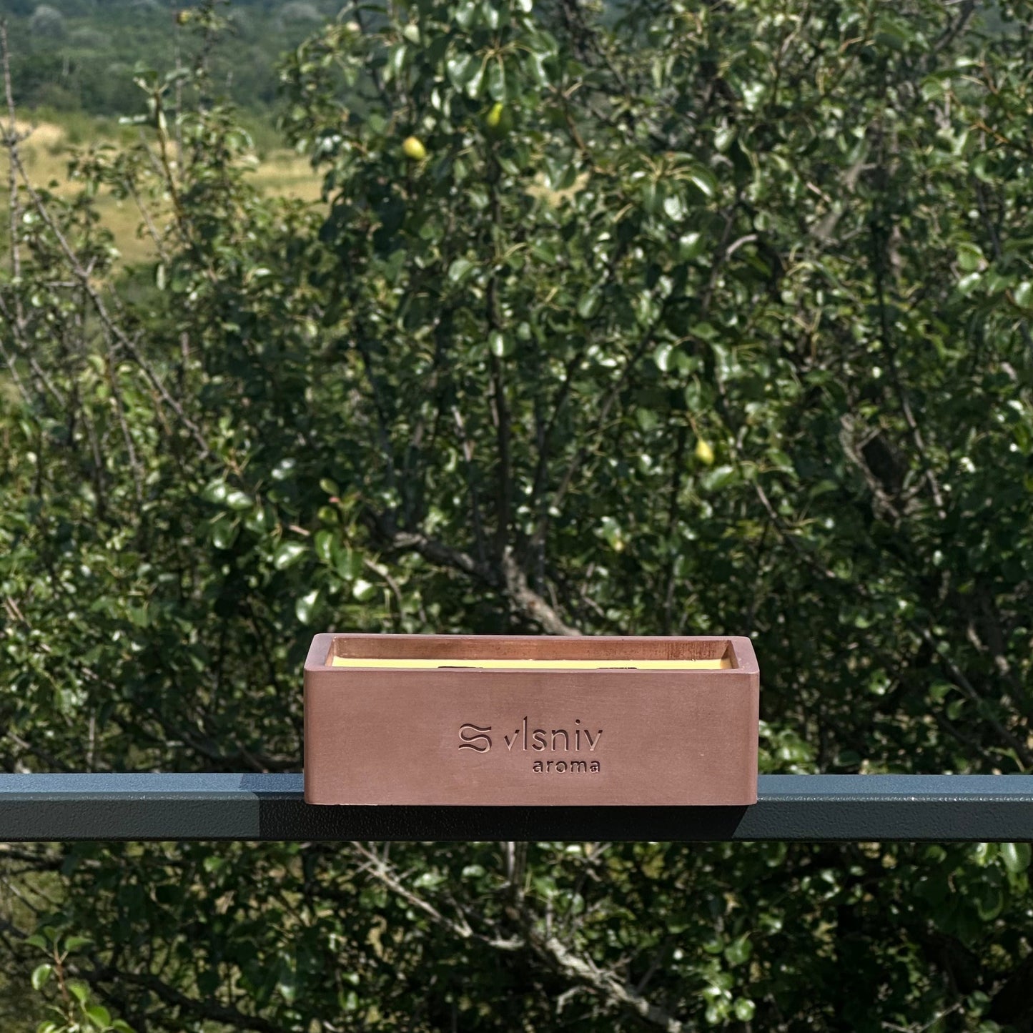 Соєва свічка «Bellini, please» ванночка, 320 г — персик, жасмин та боби тонка