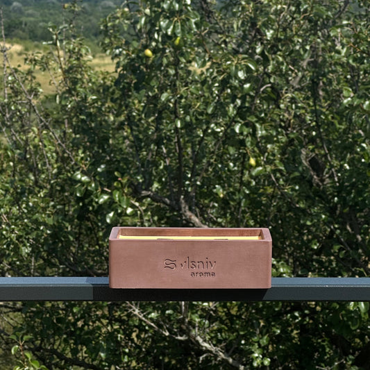 Соєва свічка «Bellini, please» ванночка, 320 г — персик, жасмин та боби тонка