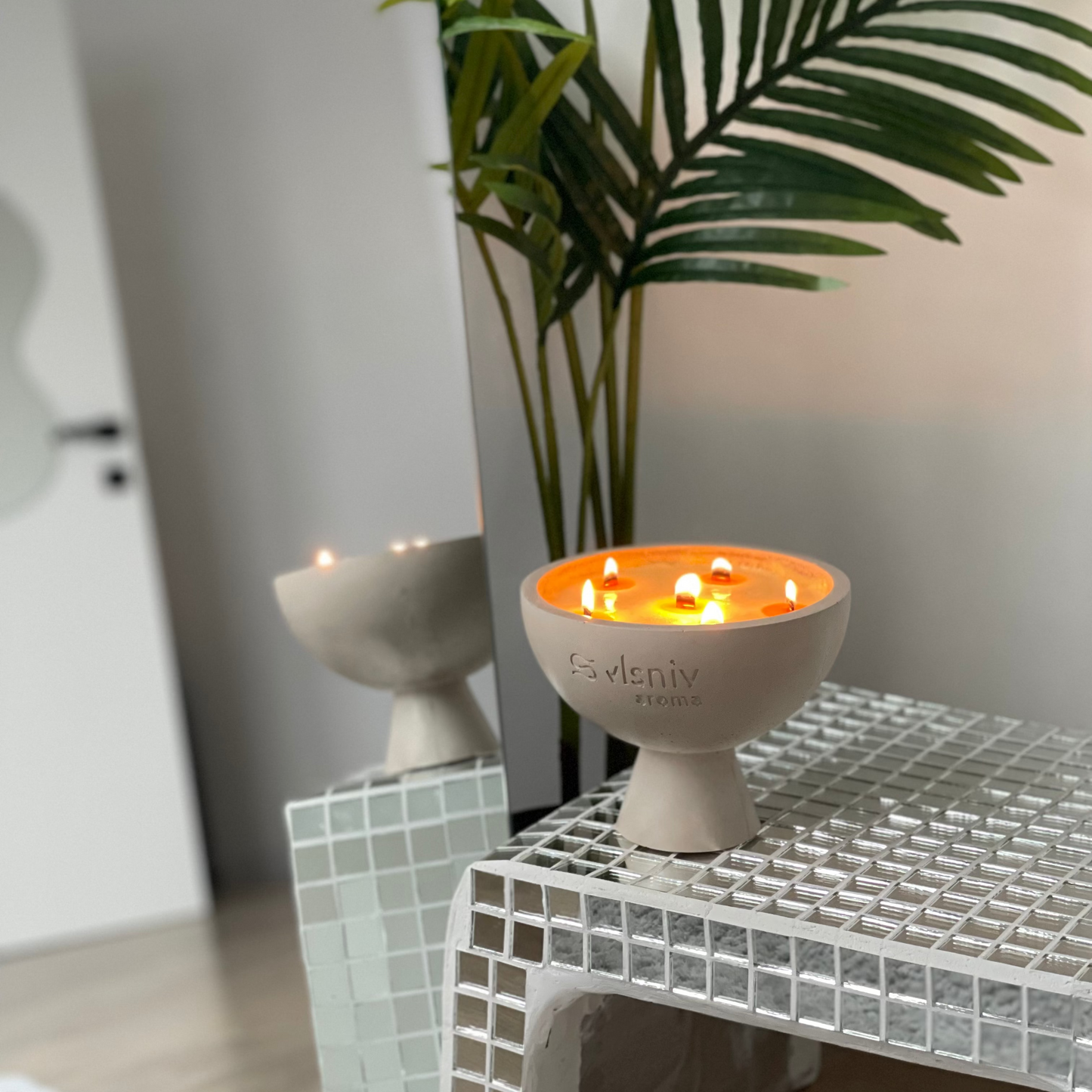 Соєва свічка «Digital Detox» чаша, 520 г — аромат яблука, кориці та ванілі