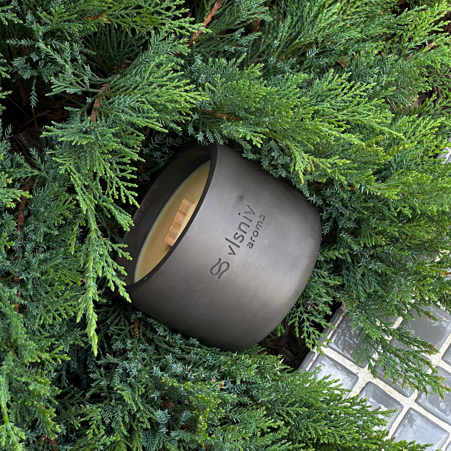 Соєва свічка «Ретрит у Карпатах» циліндр, 220 г — кедр, ялиця та мох