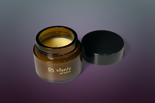 Соєва свічка «Каштан Києва» міні, скляна, 80 г — каштан, дуб та бурбонська ваніль