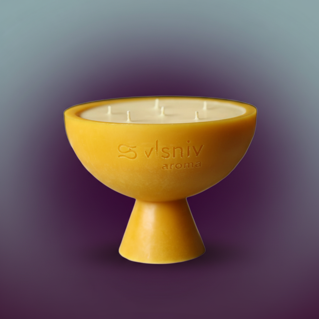 Соєва свічка «Aura» чаша, 520 г — аромат морської солі та жасмину