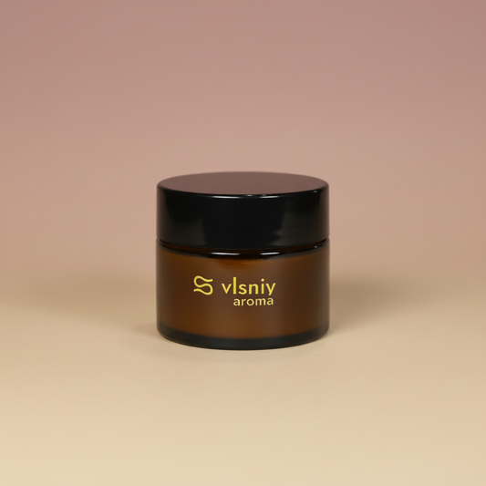 Соєва свічка «Karma» міні, скляна, 80 г — лаванда, амбра і шавлія