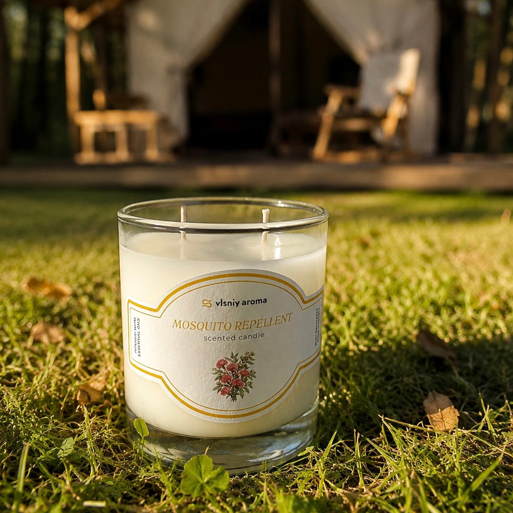 Свічка від комарів «Mosquito Repellent», ароматична з натуральним репелентним ефектом, 200 г