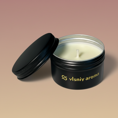 Свічка «Karma», міні металева, 80 г — лаванда, амбра і шавлія Vlsniy.aroma