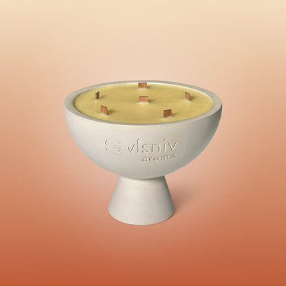 Соєва свічка «Bellini, please» чаша, 520 г — персик, жасмин та боби тонка Vlsniy.aroma