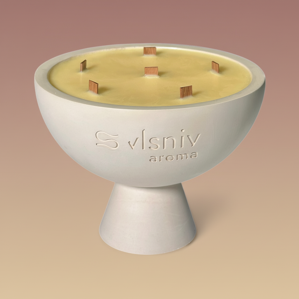 Соєва свічка «Karma», чаша, 520 г — лаванда, амбра і шавлія