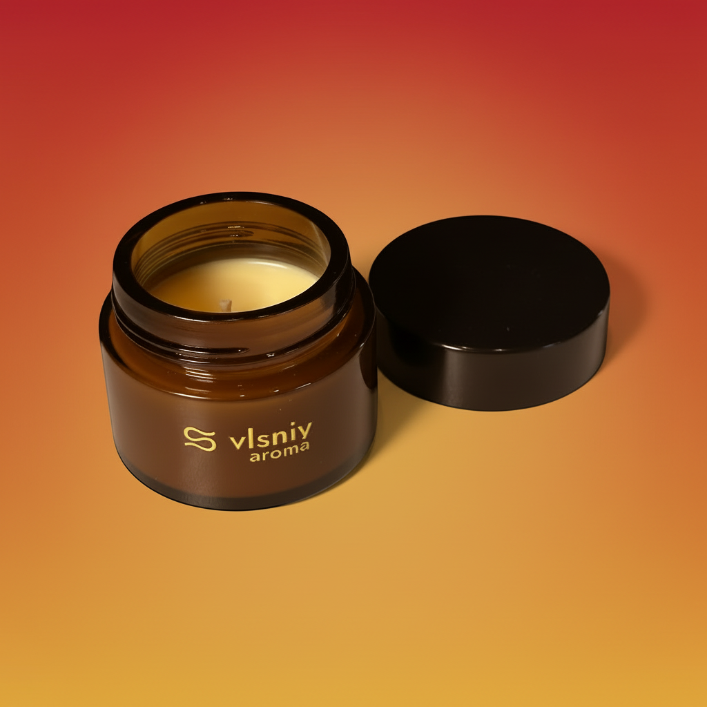 Соєва свічка «FWB» міні, скляна, 80 г — пряна груша, бренді та кориця