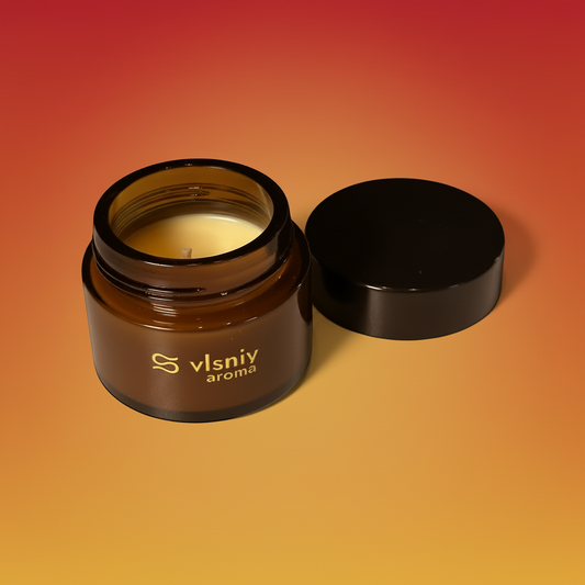 Соєва свічка «FWB» міні, скляна, 80 г — пряна груша, бренді та кориця