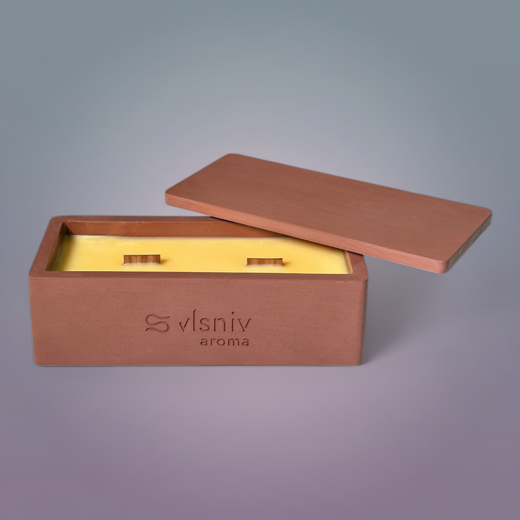 Соєва свічка «Nectar Noir» ванночка, 320 г — сандал, шафран та чорна слива