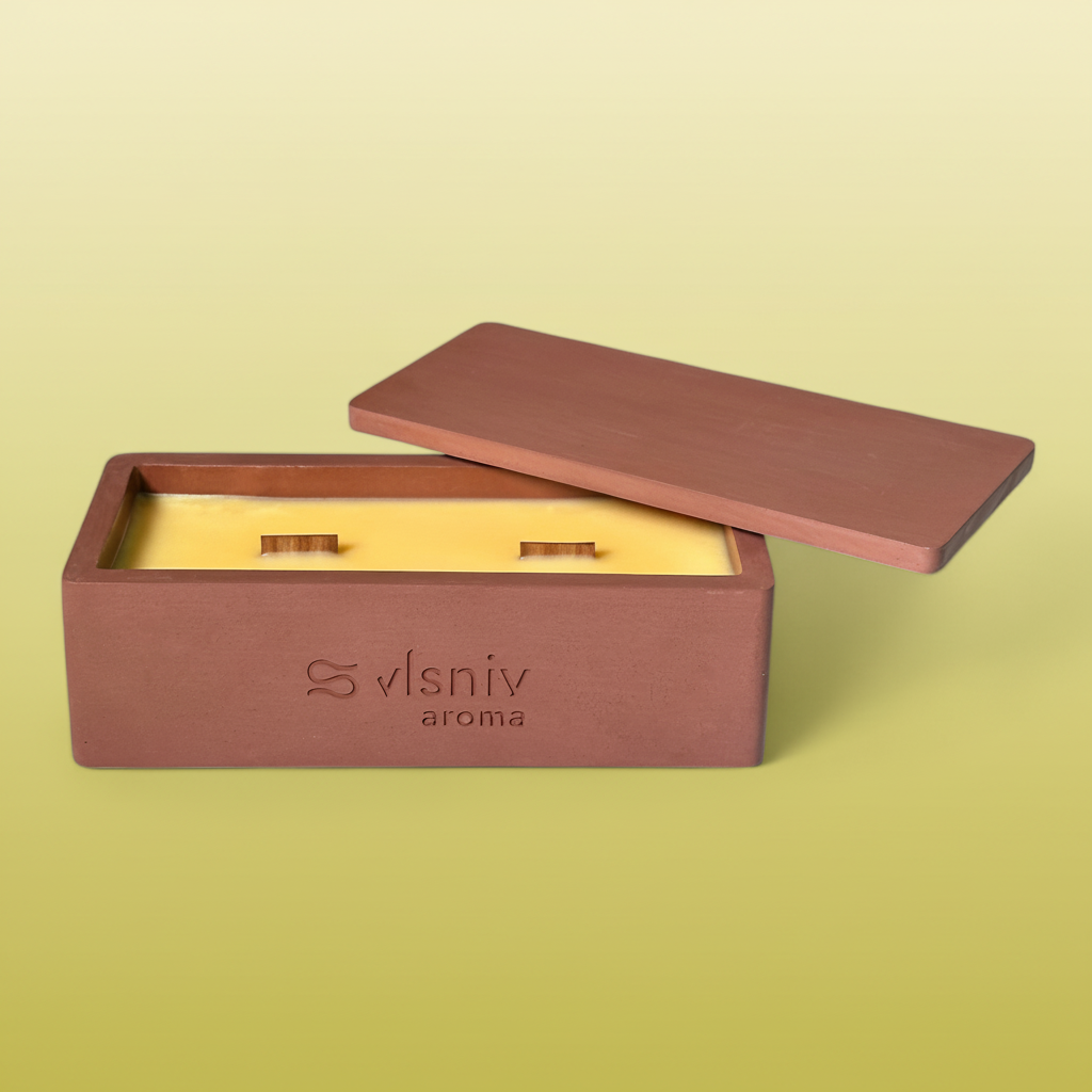 Соєва свічка «Digital Detox» ванночка, 320 г — аромат яблука, кориці та ванілі