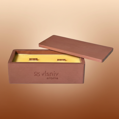 Свічка «Vanilla Tobacco», ванночка у гіпсовому кашпо, 320 г | vlsniy.aroma