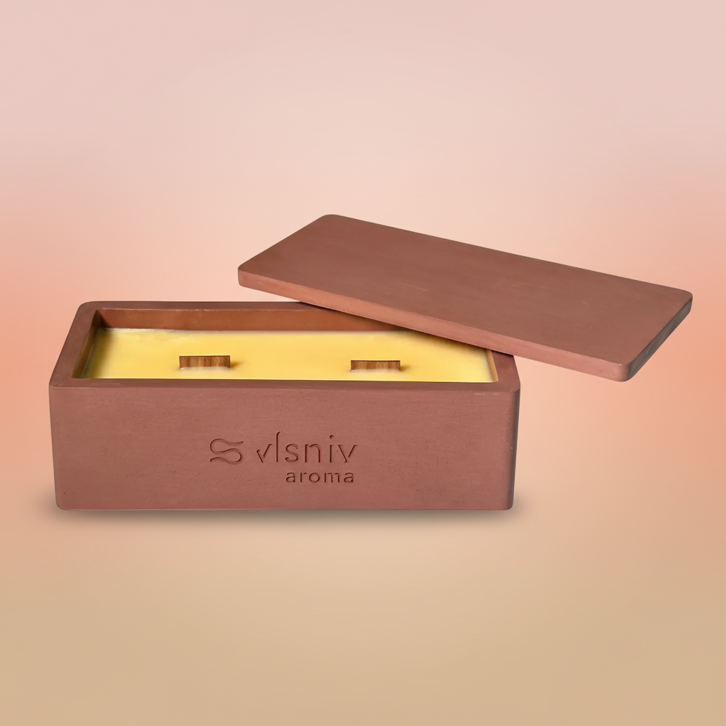 Соєва свічка «Побачення із собою» ванночка, 320 г — груша, пачулі та білий мускус