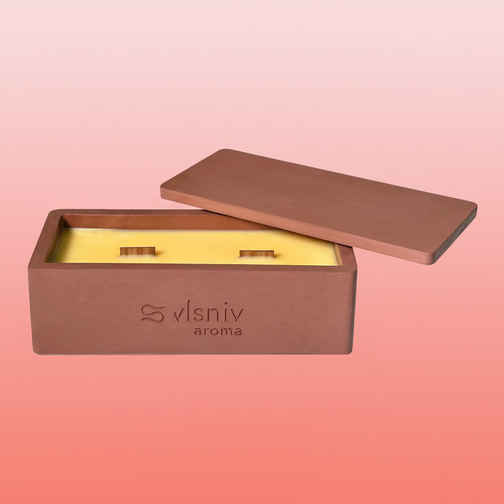 Соєва свічка «Situationship» ванночка, 320 г — вишня, червоне вино та амбра