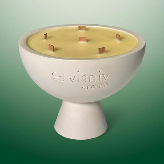 Соєва свічка «Ретрит у Карпатах» чаша, 520 г — кедр, ялиця та мох